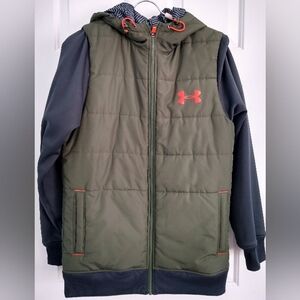 Mens green Under Armour Storm Coldgear coat, sz S